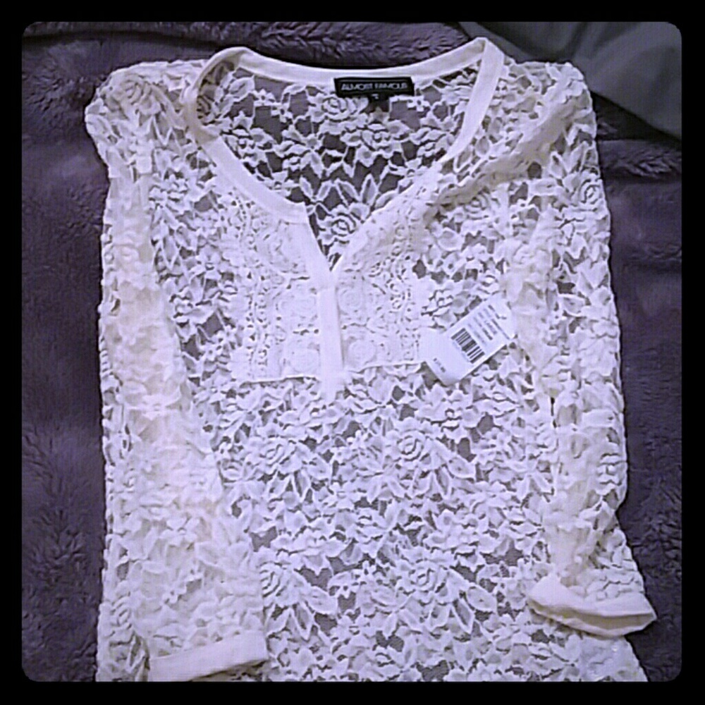 Almost famous, long see through shirt.